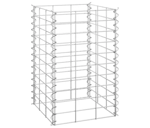 Gabioni/Augstās Puķu Kastes, 3 Gab., 30X30X50 Cm, Dzelzs Vidaxl