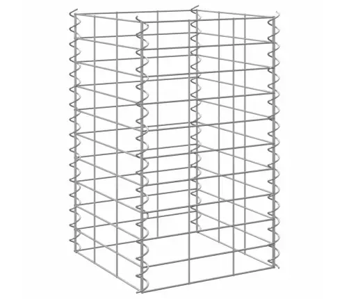 Gabioni/Augstās Puķu Kastes, 3 Gab., 30X30X50 Cm, Dzelzs Vidaxl