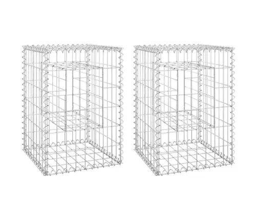 Vertikāli Gabioni, 2 Gab., 40X40X60 Cm, Dzelzs Vidaxl