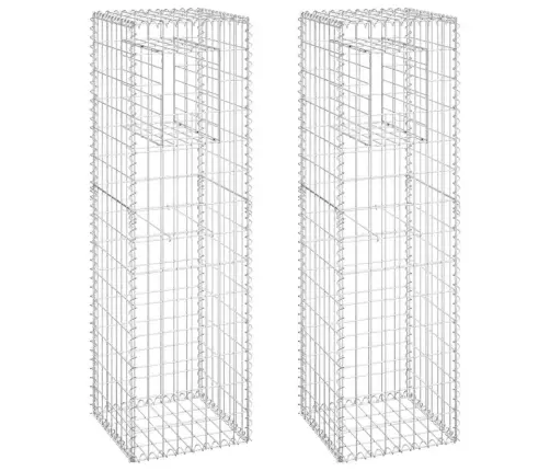 Gabioonkorvid 2 Tk, 40 X 40 X 140 cm Raud