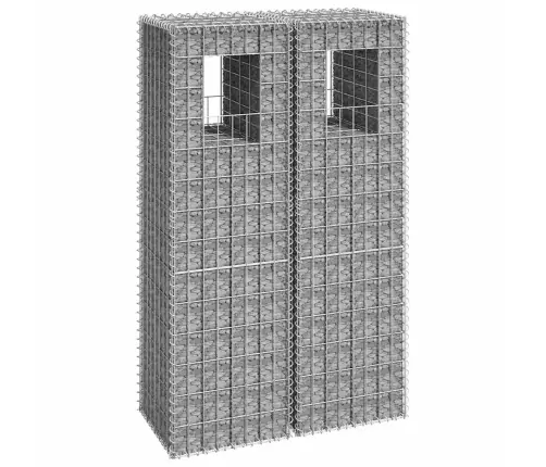 Gabioonkorvid 2 Tk, 40 X 40 X 140 cm Raud