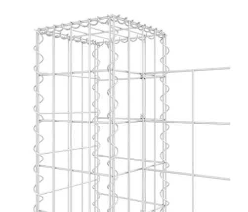 Gabionu Siena Ar 4 Stabiem, U-Forma, Dzelzs, 380X20X100 Cm Vidaxl