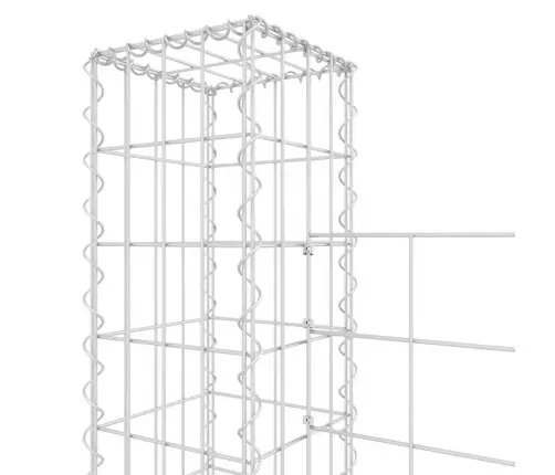 Gabionu Siena Ar 6 Stabiem, U-Forma, Dzelzs, 620X20X150 Cm Vidaxl Gabionu Siena Ar 6 Stabiem, U-Forma, Dzelzs, 620X20X150 Cm Vidaxl