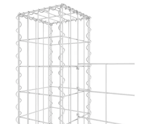 Gabionu Siena Ar 2 Stabiem, U-Forma, Dzelzs, 140X20X200 Cm Vidaxl