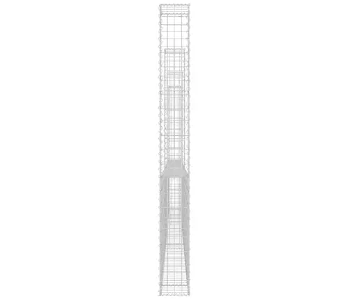 Gabionu Siena Ar 4 Stabiem, U-Forma, Dzelzs, 380X20X200 Cm Vidaxl