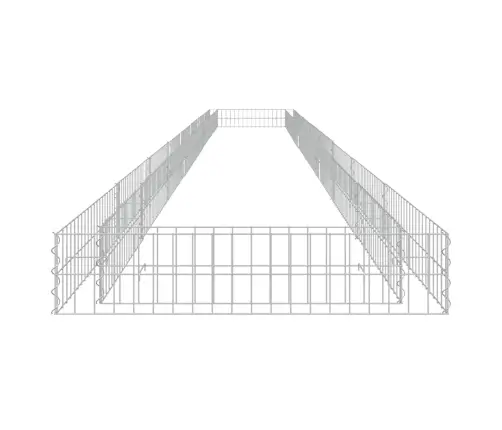 Gabions, Augstā Puķu Kaste, Cinkots Tērauds, 800X100X20 Cm Vidaxl