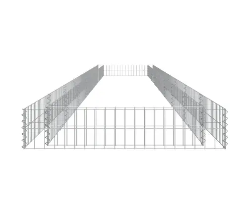 Gabions, Augstā Puķu Kaste, Cinkots Tērauds, 800X100X20 Cm Vidaxl