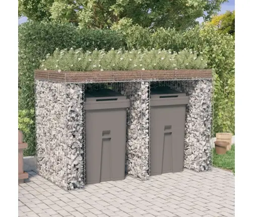 Gabiona Siena Atkritumu Tvertnei, 192X91X120 Cm, Cinkota Dzelzs Vidaxl