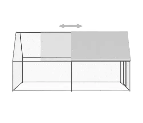 Vistu Būris, 2X4X2 M, Cinkots Tērauds Vidaxl