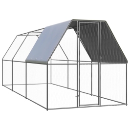 Vistu Būris, 2X6X2 M, Cinkots Tērauds Vidaxl