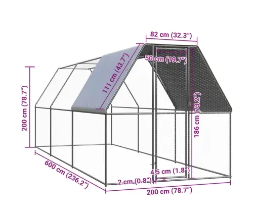 Kanapuur, 2 X 6 X 2 M, Tsingitud Teras