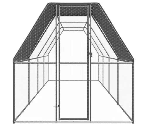 Vistu Būris, 2X8X2 M, Cinkots Tērauds Vidaxl