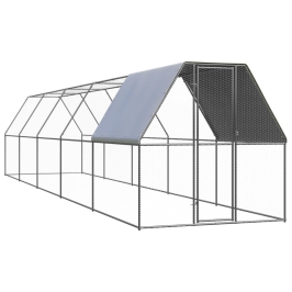 Vistu Būris, 2X10X2 M, Cinkots Tērauds Vidaxl
