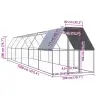 Lauko Narvas Viščiukams, 2X12X2M, Galvanizuotas Plienas