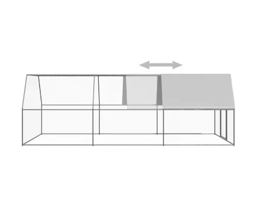 Lauko Narvas Viščiukams, 3X6X2M, Galvanizuotas Plienas