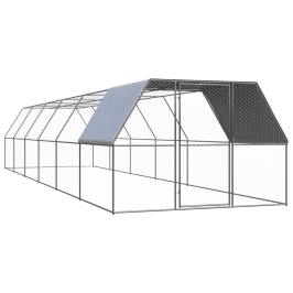 Vistu Būris, 3X12X2 M, Cinkots Tērauds Vidaxl