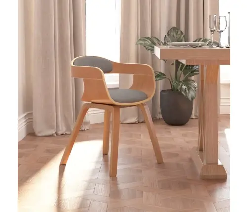 Valgomojo Kėdė, Taupe Spalvos, Lenkta Mediena Ir Audinys