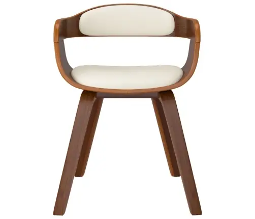 Söögitoolid 2 Tk, Kreemjas, Painutatud Puit Ja Kunstnahk