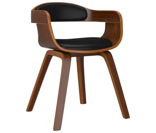 Virtuves Krēsli, 4 Gab., Liekts Koks Un Melna Mākslīgā Āda Vidaxl Virtuves Krēsli, 4 Gab., Liekts Koks Un Melna Mākslīgā Āda Vidaxl