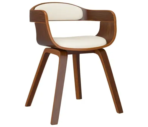 Söögitoolid 6 Tk, Kreemjas, Painutatud Puit Ja Kunstnahk