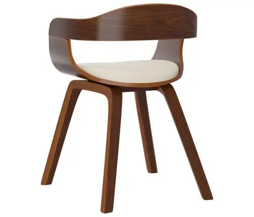 Söögitoolid 6 Tk, Kreemjas, Painutatud Puit Ja Kunstnahk