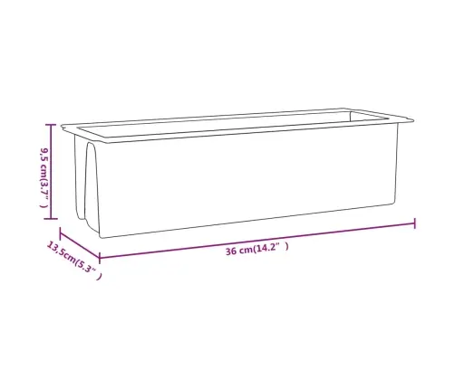 Puķu Kastes Palešu Mēbelēm, 12 Gab., Pelēkas, 36X13,5X9,5 Cm Vidaxl