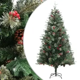 Jõulukuusk Männikäbidega, Roheline, 195 cm Pvc Ja Pe