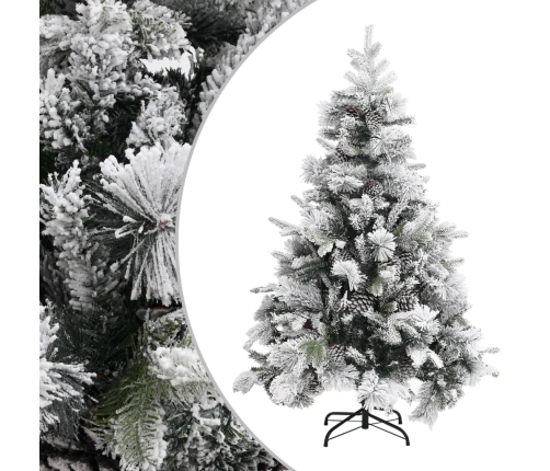 Kalėdų Eglutė Su Sniegu/Kankorėžiais, 150cm Pvc Ir Pe