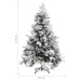 Kalėdų Eglutė Su Sniegu/Kankorėžiais, 150cm Pvc Ir Pe