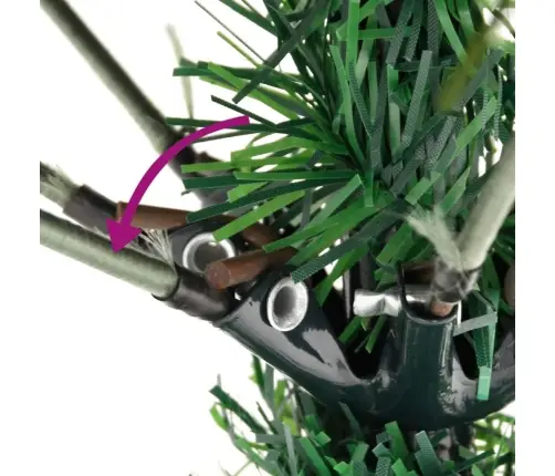 Ziemassvētku Egle Ar Čiekuriem, Zaļa, 225 Cm, Pvc Un Pe Vidaxl