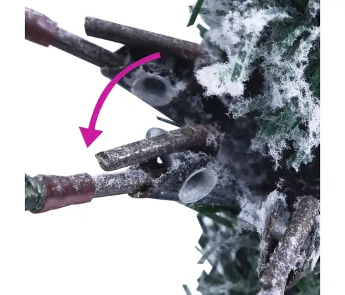 Ziemassvētku Egle Ar Čiekuriem Un Sniegu, 195 Cm, Pvc Un Pe Vidaxl