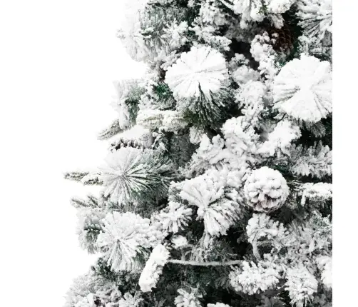 Ziemassvētku Egle Ar Čiekuriem Un Sniegu, 195 Cm, Pvc Un Pe Vidaxl