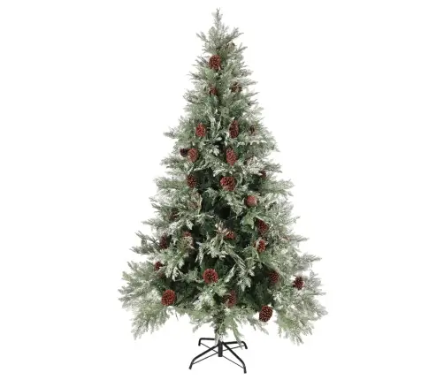 Kalėdų Eglutė Su Kankorėžiais, Žalia/Balta, 195cm Pvc Ir Pe Kalėdų Eglutė Su Kankorėžiais, Žalia/Balta, 195cm Pvc Ir Pe