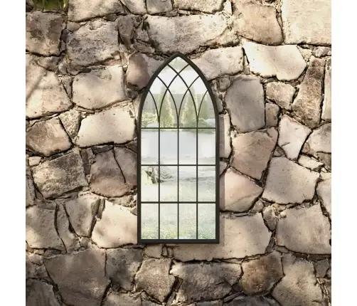 Dārza Spogulis, Melns, 70X30 Cm, Dzelzs, Izmantošanai Ārā Vidaxl Dārza Spogulis, Melns, 70X30 Cm, Dzelzs, Izmantošanai Ārā Vidaxl