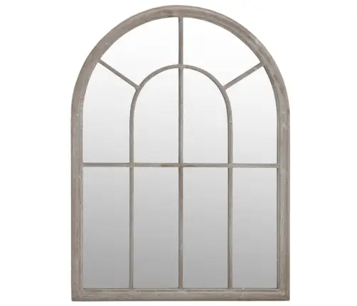 Dārza Spogulis, Smilškrāsa, 60X45 Cm, Dzelzs, Izmantošanai Ārā Vidaxl