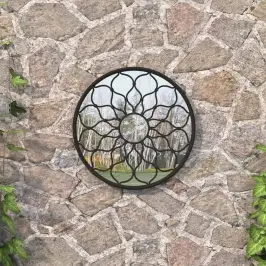 Dārza Spogulis, Melns, 40X3 Cm, Dzelzs, Izmantošanai Ārā Vidaxl