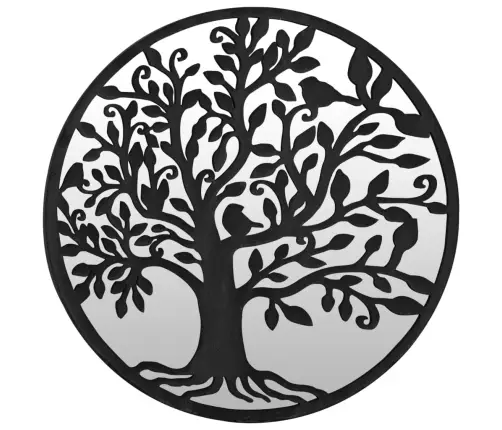 Sodo Veidrodis, Juodos Spalvos, 60X2,5cm Geležis, Apskritas