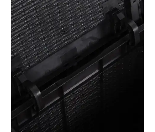 Dārza Uzglabāšanas Kaste, 90 L, Melna, Pp Rotangpalma Vidaxl