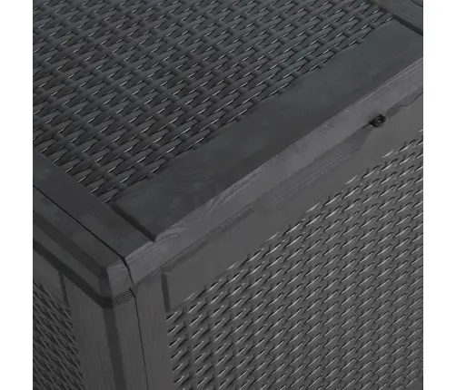Dārza Uzglabāšanas Kaste, 90 L, Melna, Pp Rotangpalma Vidaxl