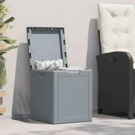 Dārza Uzglabāšanas Kaste, 90 L, Pelēka, Pp Koksnes Izskats Vidaxl
