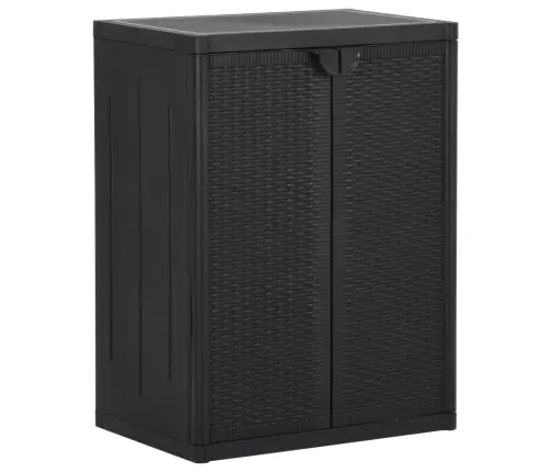 Dārza Uzglabāšanas Skapītis, 65X45X88 Cm, Melns, Pp Vidaxl