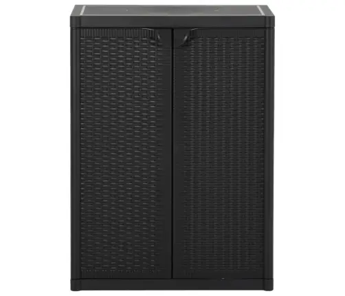 Dārza Uzglabāšanas Skapītis, 65X45X88 Cm, Melns, Pp Vidaxl