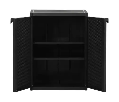 Dārza Uzglabāšanas Skapītis, 65X45X88 Cm, Melns, Pp Vidaxl