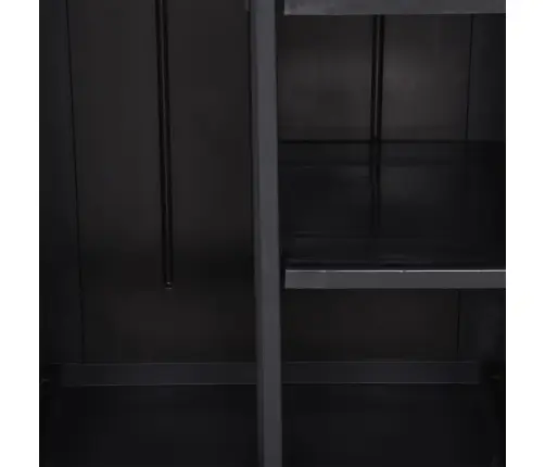 Dārza Uzglabāšanas Skapītis, 65X45X172 Cm, Melna Pp Rotangpalma Vidaxl