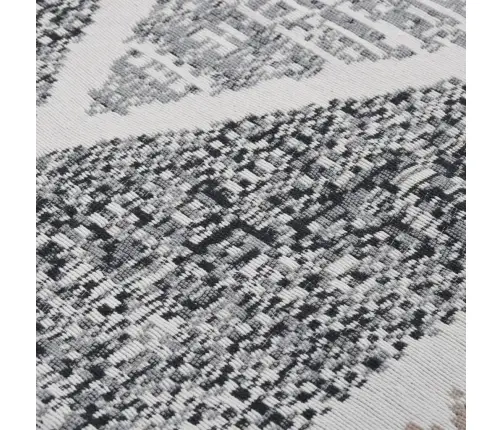 Paklājs, Pelēks Ar Melnu, 120X180 Cm, Kokvilna Vidaxl