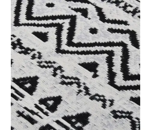 Paklājs, Melns Ar Baltu, 120X180 Cm, Kokvilna Vidaxl