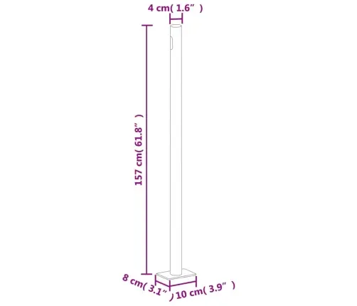 Izvelkams Sānu Aizslietnis, 160X600 Cm, Zils Vidaxl
