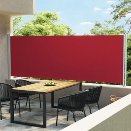 Lahtitõmmatav Terrassi Külgsein, 160 X 600 cm Punane