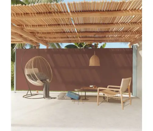 Lahtitõmmatav Terrassi Külgsein, 200 X 600 cm Pruun