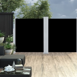 Izvelkama Sānu Markīze, Melna, 140X600 Cm Vidaxl